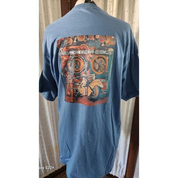 E39 Wicked Espresso/motorcycle coffee bar Custer, South Dakota screenprint t shi - Picture 1 of 8